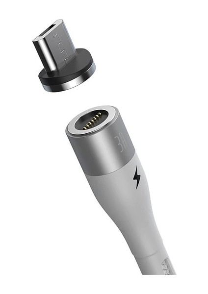Baseus Zinc Safe Manyetik USB Kablo Şarj Android Micro 2.1A 1METRE-(1903)