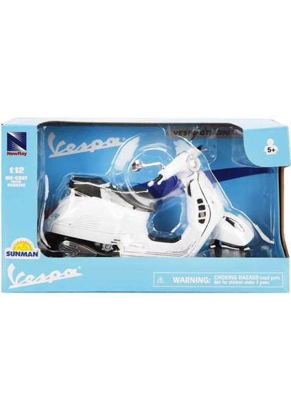 57243 Sun- Vespa Gts 300 Super Beyaz Motor 1:12