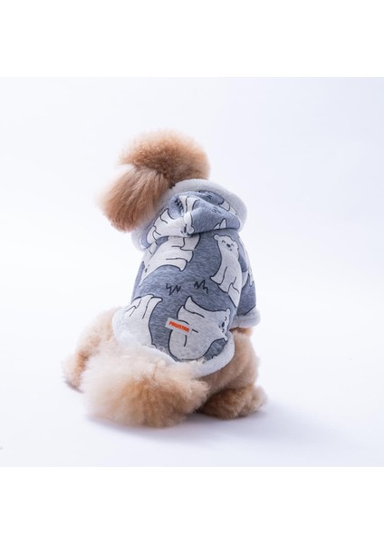 Barrow Frost Kutup Ayısı Desenli Köpek Ceketi Kalın Peluş Köpek Kıyafeti Kedi Kıyafeti modelleri
