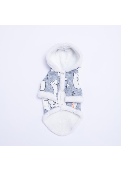 Barrow Frost Kutup Ayısı Desenli Köpek Ceketi Kalın Peluş Köpek Kıyafeti Kedi Kıyafeti indirimleri