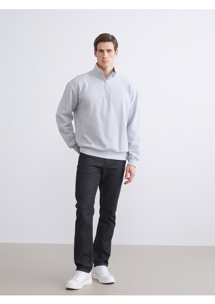 Yeni Sezon Fermuarlı Dik Yaka Uzun Kollu Erkek Sweatshirt fiyatları