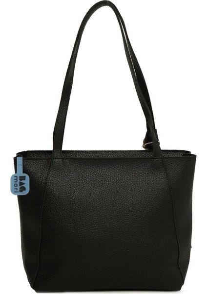 Siyah Üç Bölmeli Şallı Tote Çanta modelleri