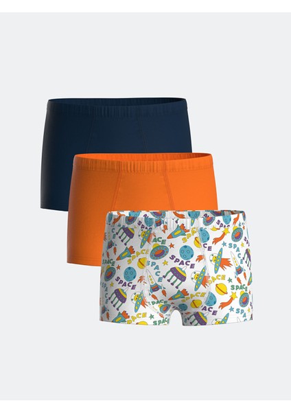 Yeni Sezon Baskılı Erkek Çocuk Boxer 3'lü