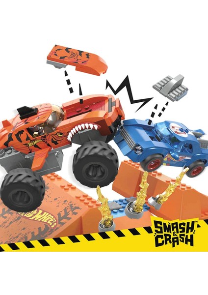 HKF88 Mega™ Hot Wheels® Smash N Crash Tiger Shark Çarpışma Seti 245 Parça +5 Yaş modelleri