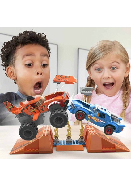 HKF88 Mega™ Hot Wheels® Smash N Crash Tiger Shark Çarpışma Seti 245 Parça +5 Yaş indirimleri