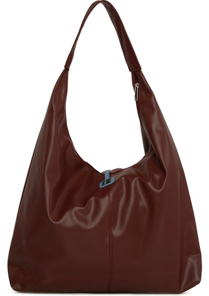 Bordo Yumuşak Dokulu Oval Maxi Boy Omuz Çantası fırsatları