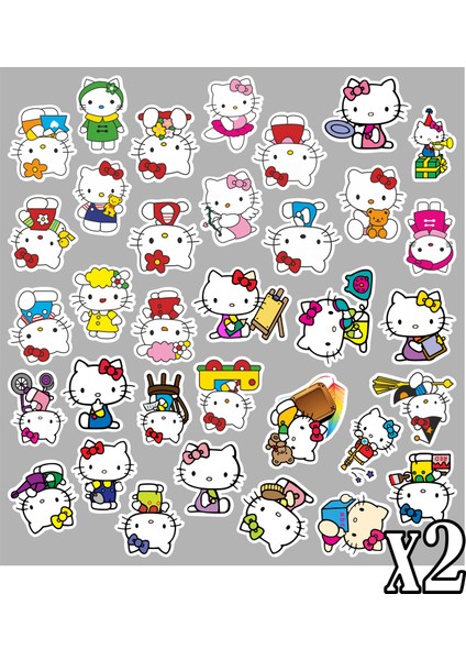 Sevimli Hello Kitty Hobi Etiket Seti 68 Adet fiyatları