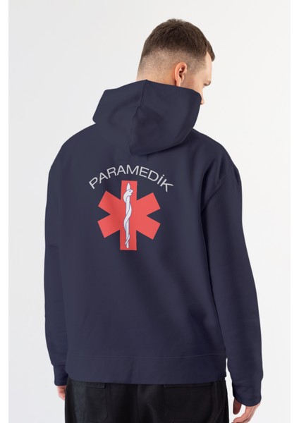 Lacivert Paramedik Kapüşonlu Sweatshirt Unisex fiyatları