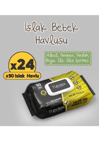 Yellow Garden Islak Havlu 90X24 Adet 2160 Yaprak