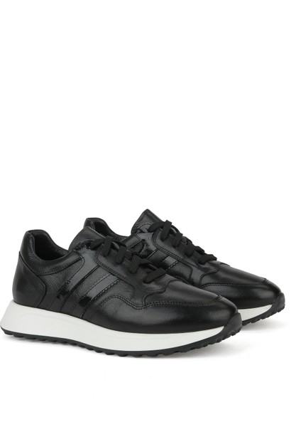 , Erkek Hakiki Deri Sneaker 1531026Z315 Siyah fiyatları
