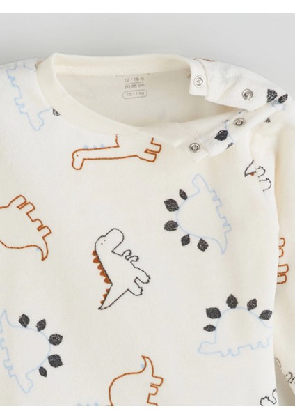 Lcw Baby Bej Bisiklet Yaka Erkek Bebek Pijama Takımı modelleri