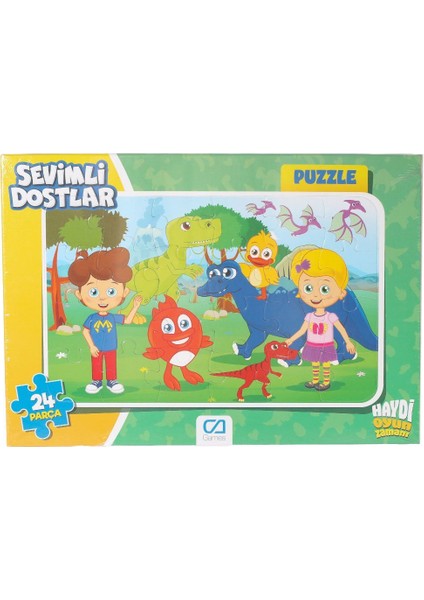 CAFRM-5121-5122 Sevimli Dostlar Frame Puzzle 24 Parça
