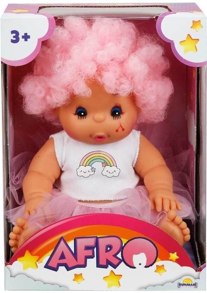 20040 Afro Kıvırcık Saçlı Bebek 23 cm -Sunman