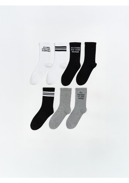 Yeni Sezon Desenli Erkek Çocuk Soket Çorap 7'li