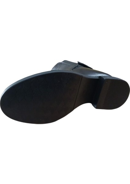 D25KB - 8325 - B Kadın Hakiki Deri Lastikli Kısa Topuklu Bot Siyah fırsatları