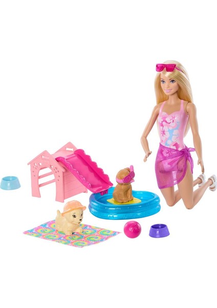 JBF35 Barbie Köpekçikle Havuz Partisi Oyun Seti modelleri