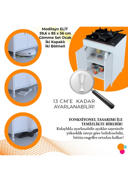 Duffy Ankastre Mutfak Dolabı Gömme Dolap 60X85X56 cm fırsatları