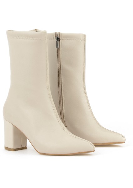 , Kadın Topuklu Bot 1531044Z4006 Bej fiyatları