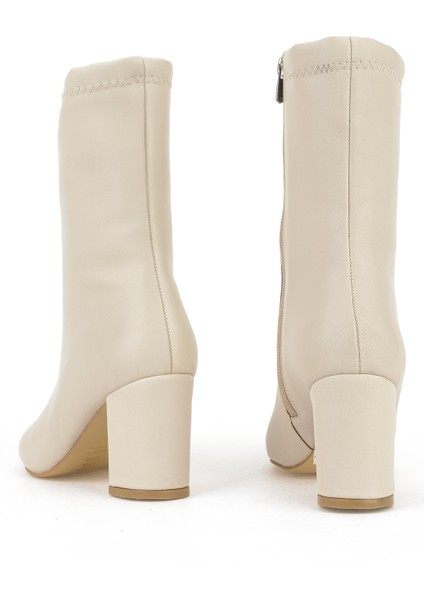 , Kadın Topuklu Bot 1531044Z4006 Bej modelleri