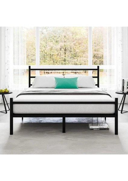 Metal Karyola Hsn Metal Karyola Siyah Renk, Çift Kişilik, Ölçü Seçenekli