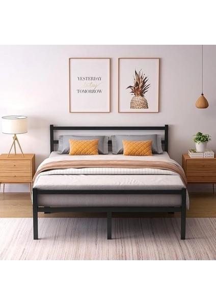 Metal Karyola Hsn Metal Karyola Siyah Renk, Çift Kişilik, Ölçü Seçenekli fırsatları