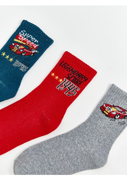 Yeni Sezon Desenli Erkek Çocuk Soket Çorap 3'lü fiyatları