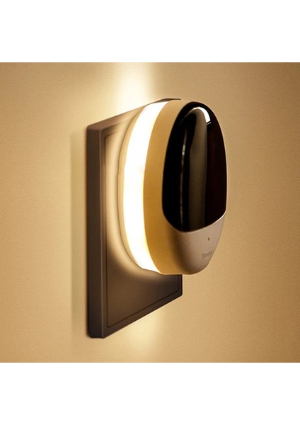 Baseus Plug-In LED Gece Lambası Ses Ile Kontrol Akıllı Gece LED IŞIK-(1903) modelleri