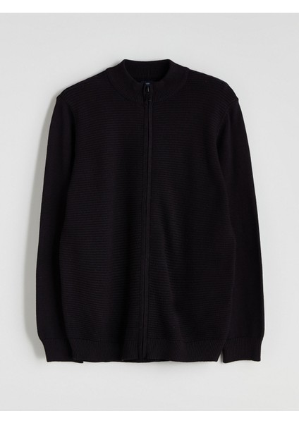 Yeni Sezon Dik Yaka Dokulu Erkek Çocuk Triko Hırka