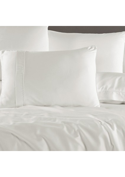 Kristal Krem - Çift Kişilik 300 Tc Tencel Düz Saten Nevresim Takımı fiyatları