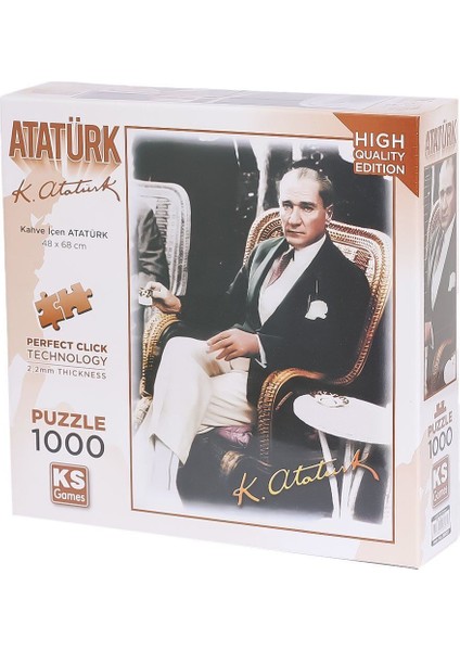 20727 Kahve Içen Atatürk 1000 Parça Puzzle -Ks Puzzle