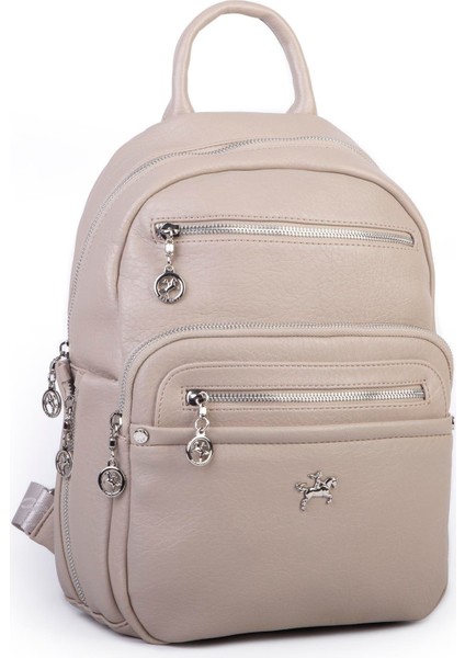 Kadın Çok Gözlü Sırt Çantası Kum Victoria