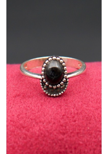 925 Ayar Kadın Gümüş Oltu Taşı Yüzük SY00068 modelleri