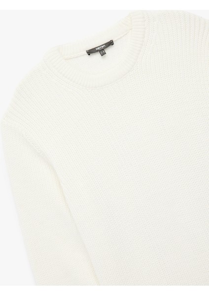 Uzun Kollu Dokulu Bisiklet Yaka Triko Kazak modelleri