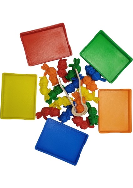 - Tavşan Yumi’yi Yakala Eğitici Renk Eşleştirme Oyunu – 5’li Set | İnce Motor Becerileri ve Renk Öğrenme Oyunu indirimleri