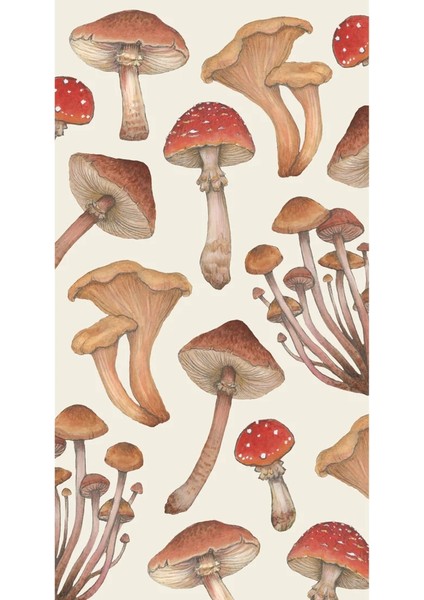 Mushroom Guest Napkins Pack Of 16