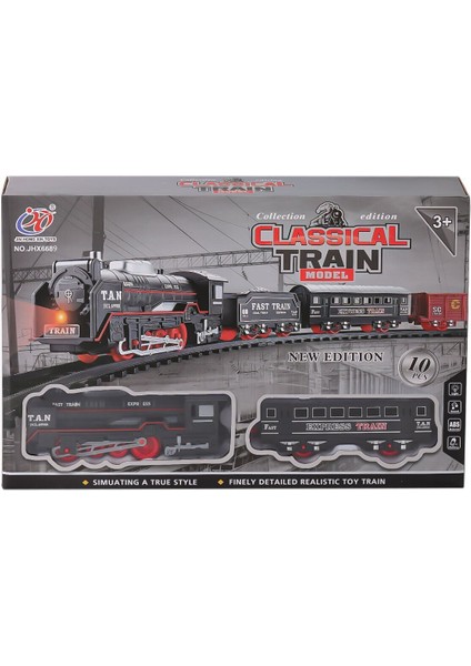 JHX6689 Kutulu 10 Parça Pilli Tren