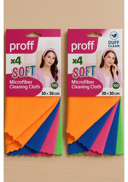 Proff Lazer Kesim (Piko Desenli) 8'li Mikrofiber Bez Mikro Fiber Temizlik Bezi 30 x 30 cm fiyatları