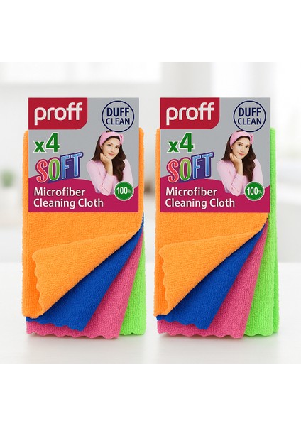 Proff Lazer Kesim (Piko Desenli) 8'li Mikrofiber Bez Mikro Fiber Temizlik Bezi 30 x 30 cm fırsatları