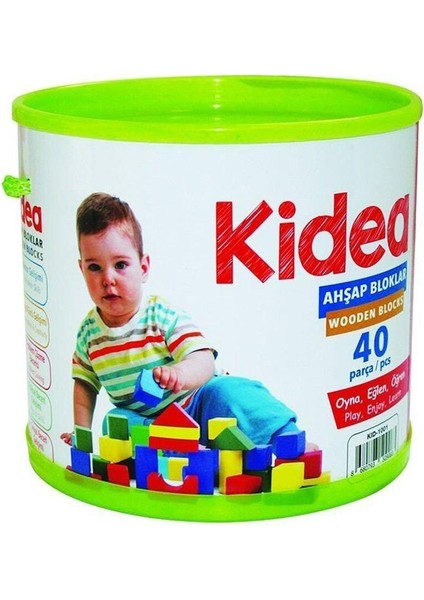 KID-1001 Ahşap Bloklar 40 Parça