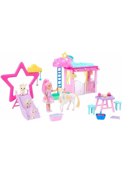 HNT67 Barbie A Touch Of Magic Chelsea ve Pegasus Oyun Seti