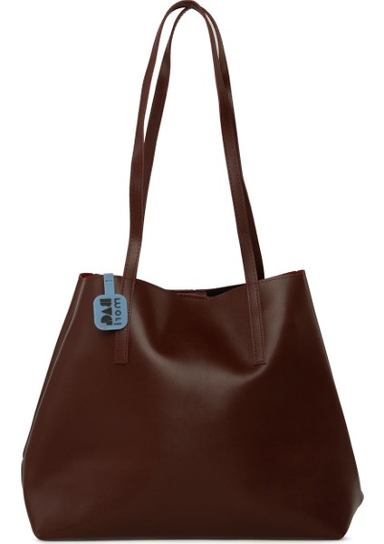 Bordo Yandan Çıtçıtlı Ince Askılı Tote Çanta modelleri