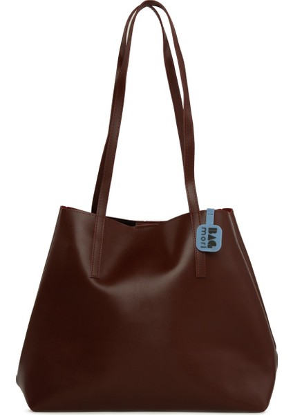 Bordo Yandan Çıtçıtlı Ince Askılı Tote Çanta fırsatları