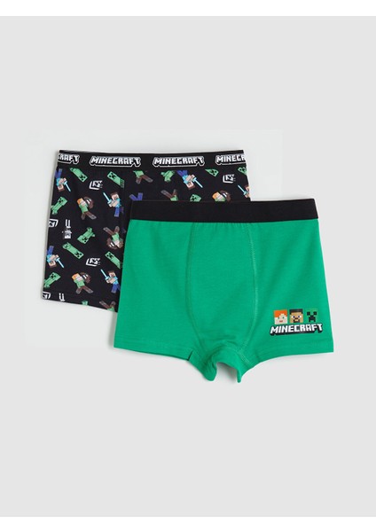 Yeni Sezon Minecraft Baskılı Erkek Çocuk Boxer 2'li
