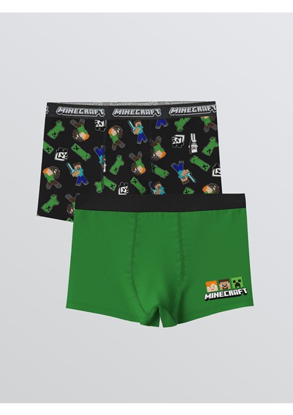 Yeni Sezon Minecraft Baskılı Erkek Çocuk Boxer 2'li fiyatları