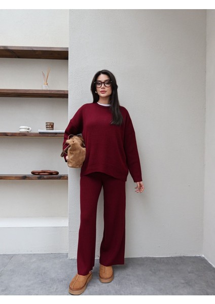 Fitilli Bisiklet Yaka Triko Takım fırsatları