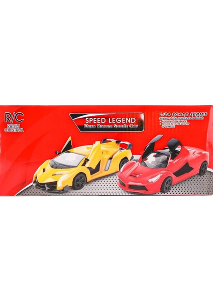 RG-1382-9-11 Kumandalı Kapıları Açılabilir Işıklı Spor Araba 1:24 Vardem Oyuncak modelleri
