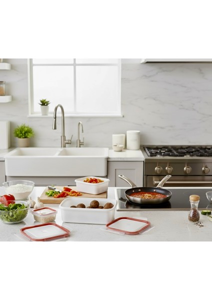 Kilitli & Kapaklı Saklama Kabı 4'lü Set (0.45L + 1l + 2l + 4l) | Hava Geçirmez, Bpa Içermez, Mikrodalga ve Bulaşık Makinesine Uygun fiyatları