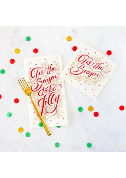Tis The Season Cocktail Napkins Pack Of 16