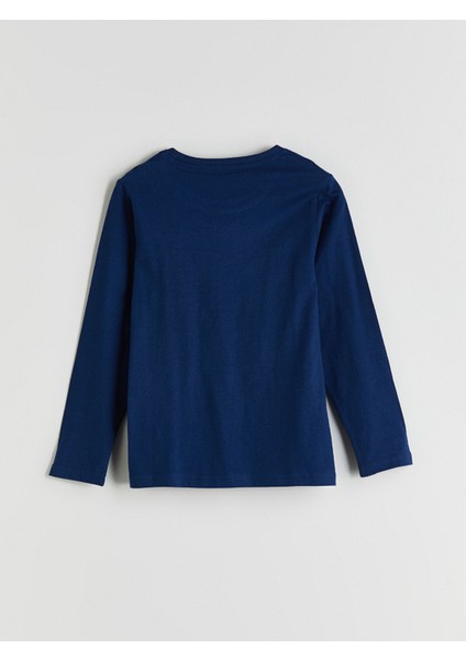 Yeni Sezon Bisiklet Yaka Erkek Çocuk Pijama Üst modelleri