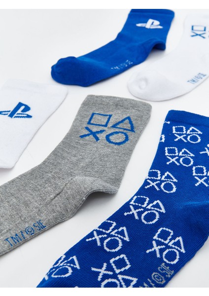 Yeni Sezon Playstation Desenli Erkek Çocuk Soket Çorap 5'li fiyatları